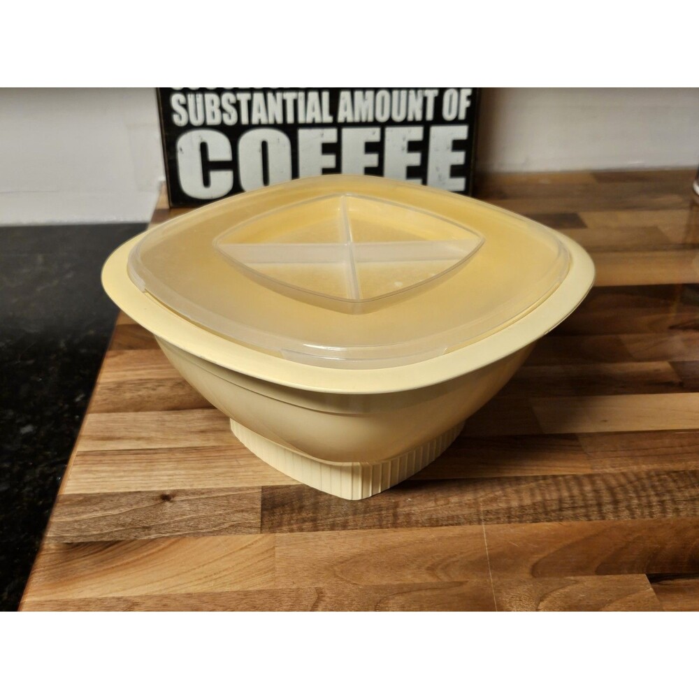 Vintage Nordic Ware 12 Cup Microwave Popcorn Popper 301 Harvest Gold With Lid